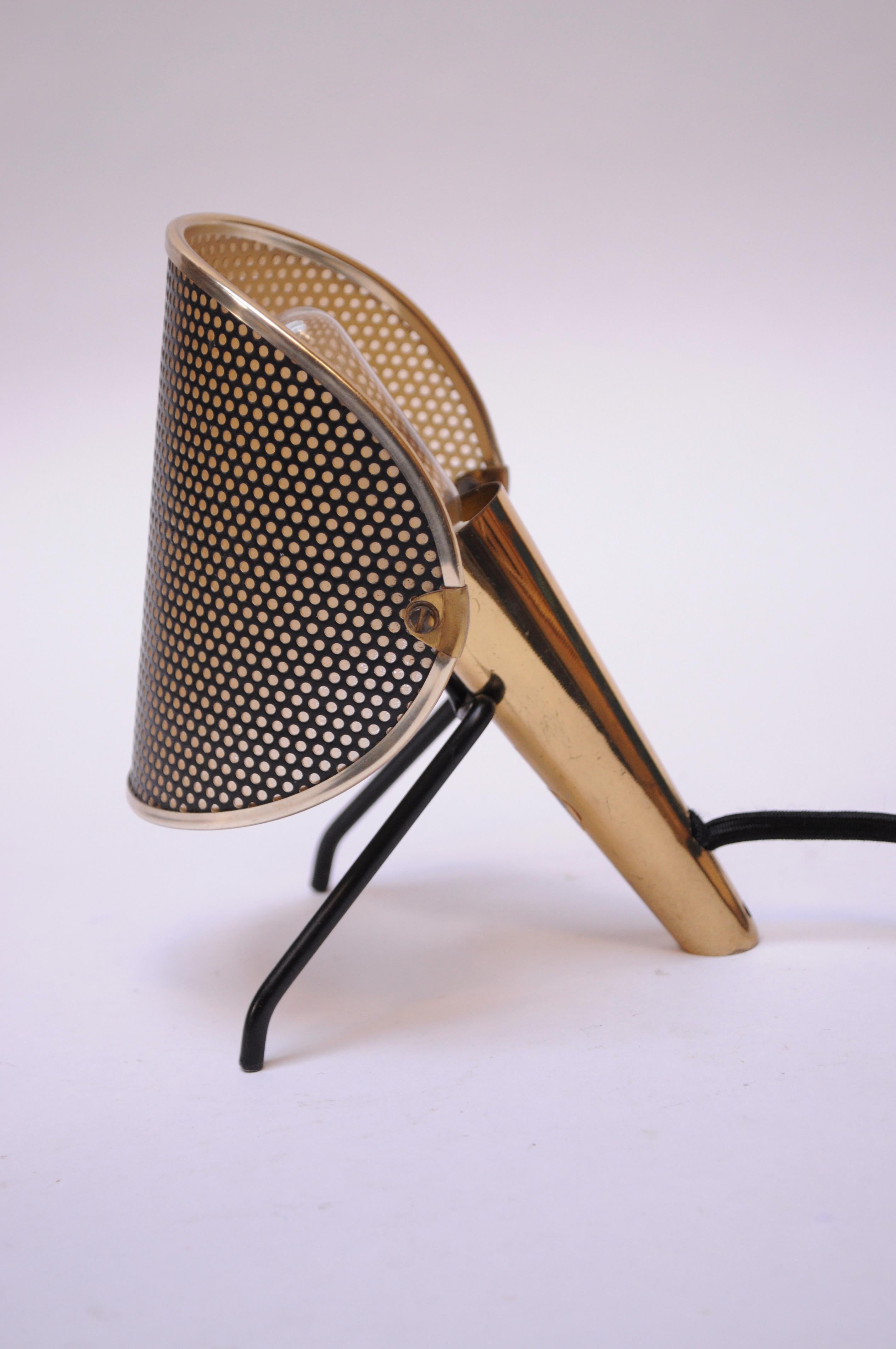 Mid-20th Century Petite Swedish Table Lamp / Sconce by Ernst Igl for Falkenberg in Brass For Sale