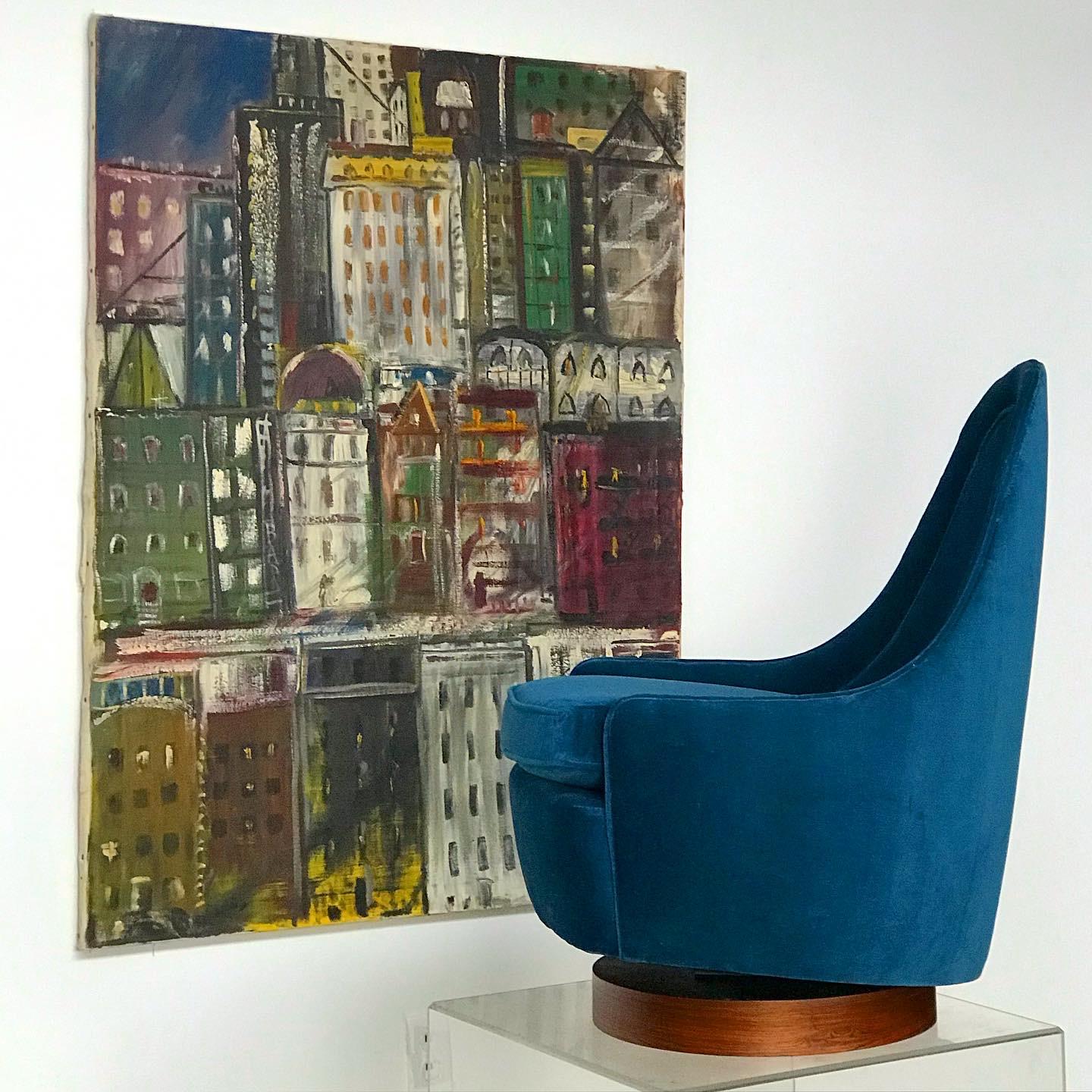 Petite Mid Century Modern Swivel and Tilt Lounge Chair by Milo Baughman 8