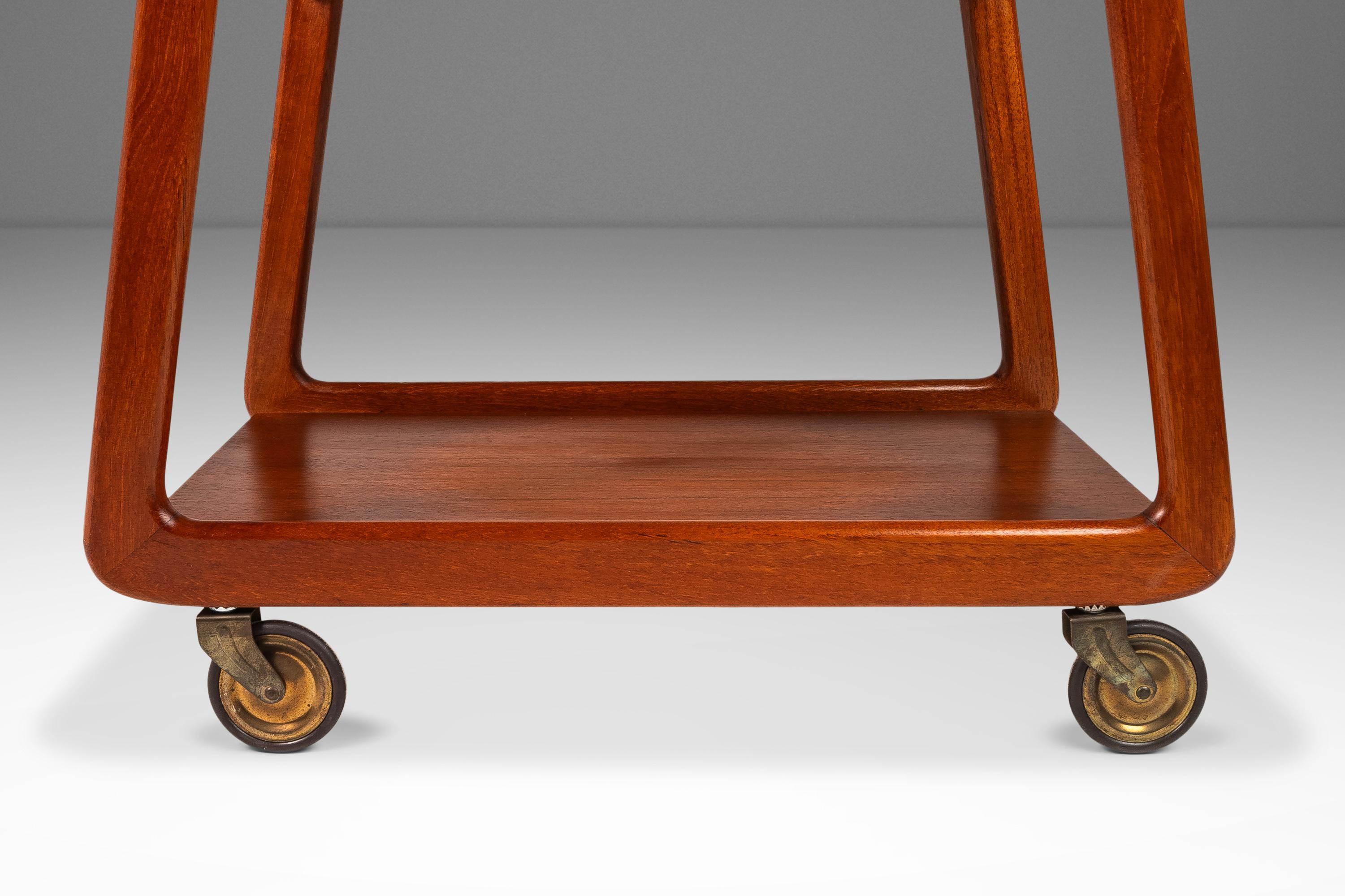 Carrello da tè / Carrello da bar in teak massiccio di Sika Møbler, Danimarca, anni '60 circa in vendita 4