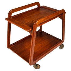 Petite Tea Trolley / Bar Cart in Solid Teak by Sika Møbler, Denmark, c. 1960's