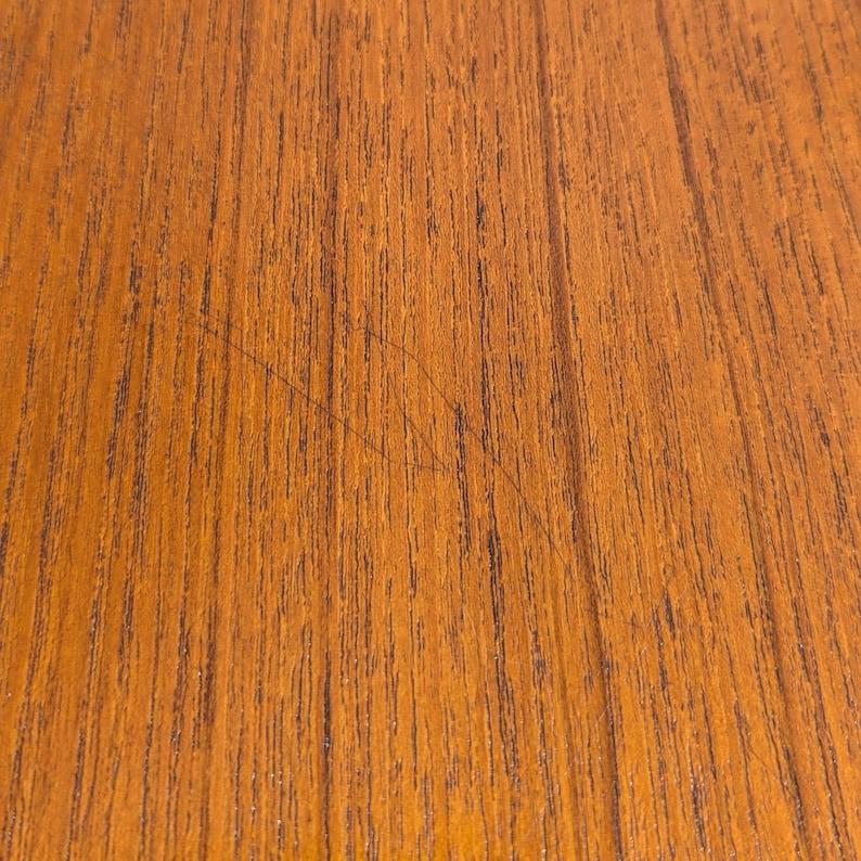 Veneer Petite Teak Dresser, Three Drawers, Nightstand, Mid Century, MCM, Danish Modern For Sale