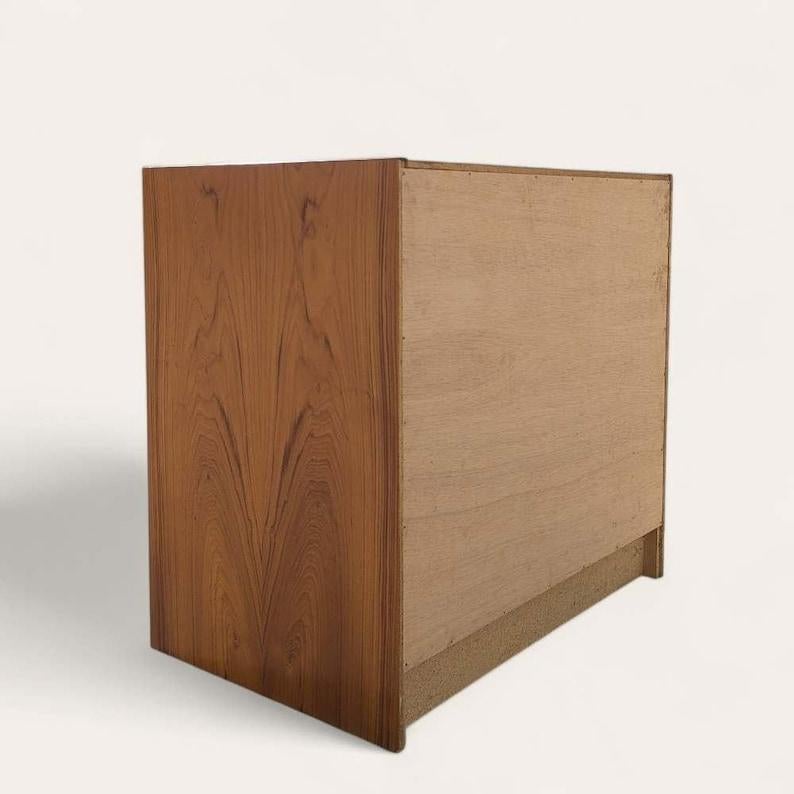 Petite Teak Dresser, Three Drawers, Nightstand, Mid Century, MCM, Danish Modern For Sale 1