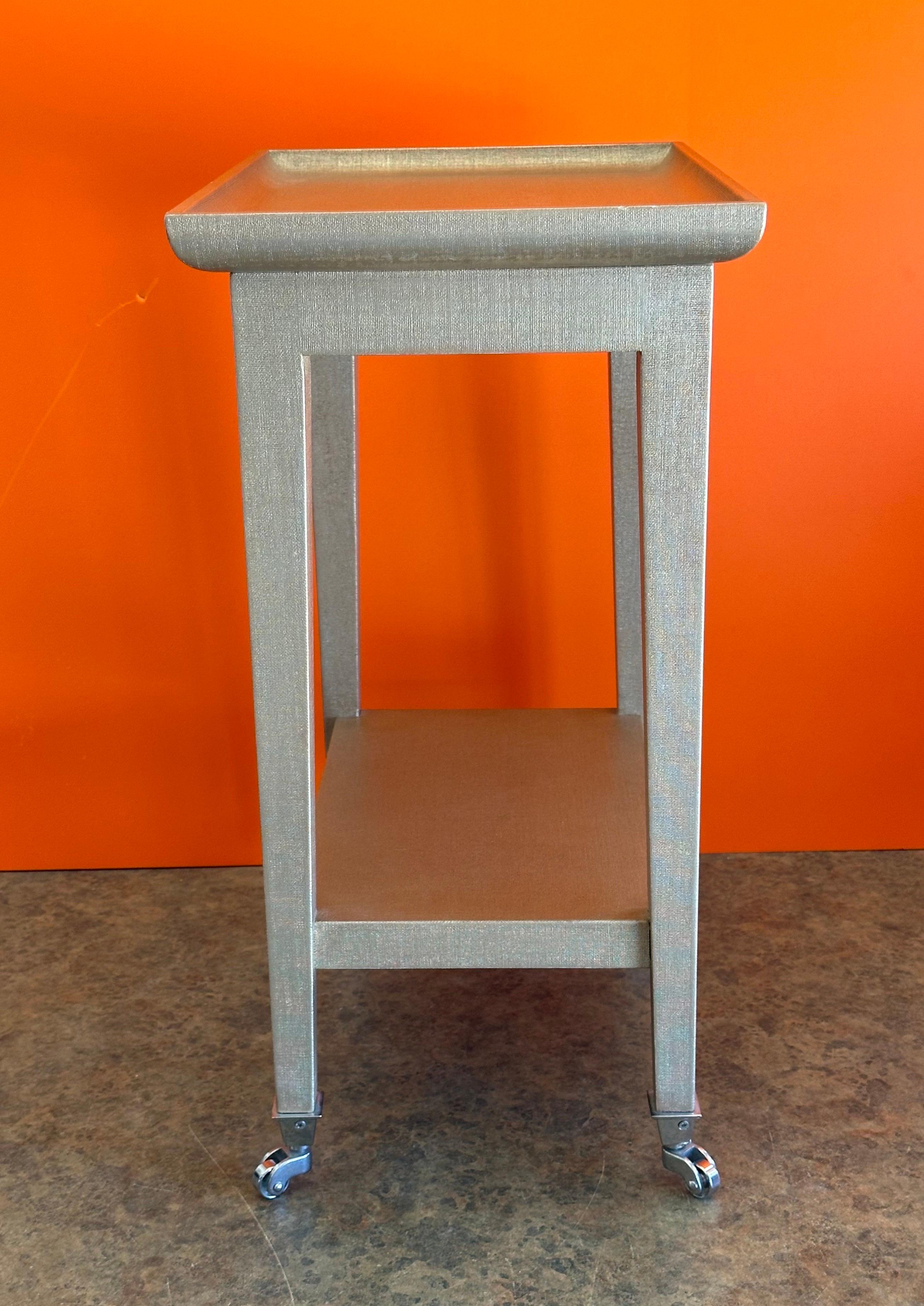 Contemporary Petite Telephone Table by J. Robert Scott in the Style of Karl Springer For Sale