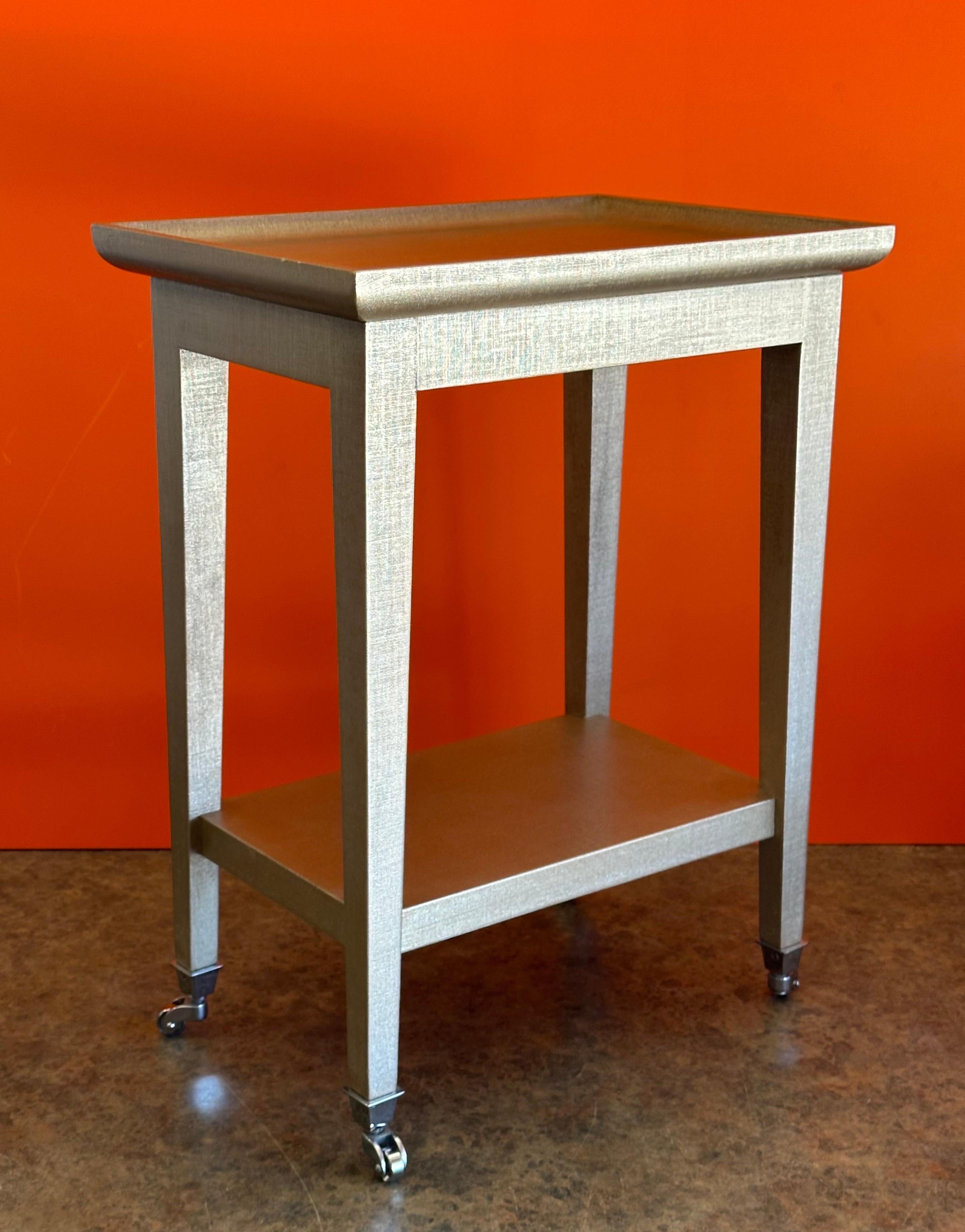 Mesita telefónica de J. Robert Scott al estilo de Karl Springer Madera en venta