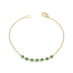 Petite Textile Bracelet in Emerald