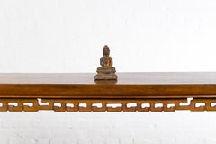 Petite Thai Rattanakosin Kingdom Dhyana Mudra Buddha Sculpture with Gilt Accents