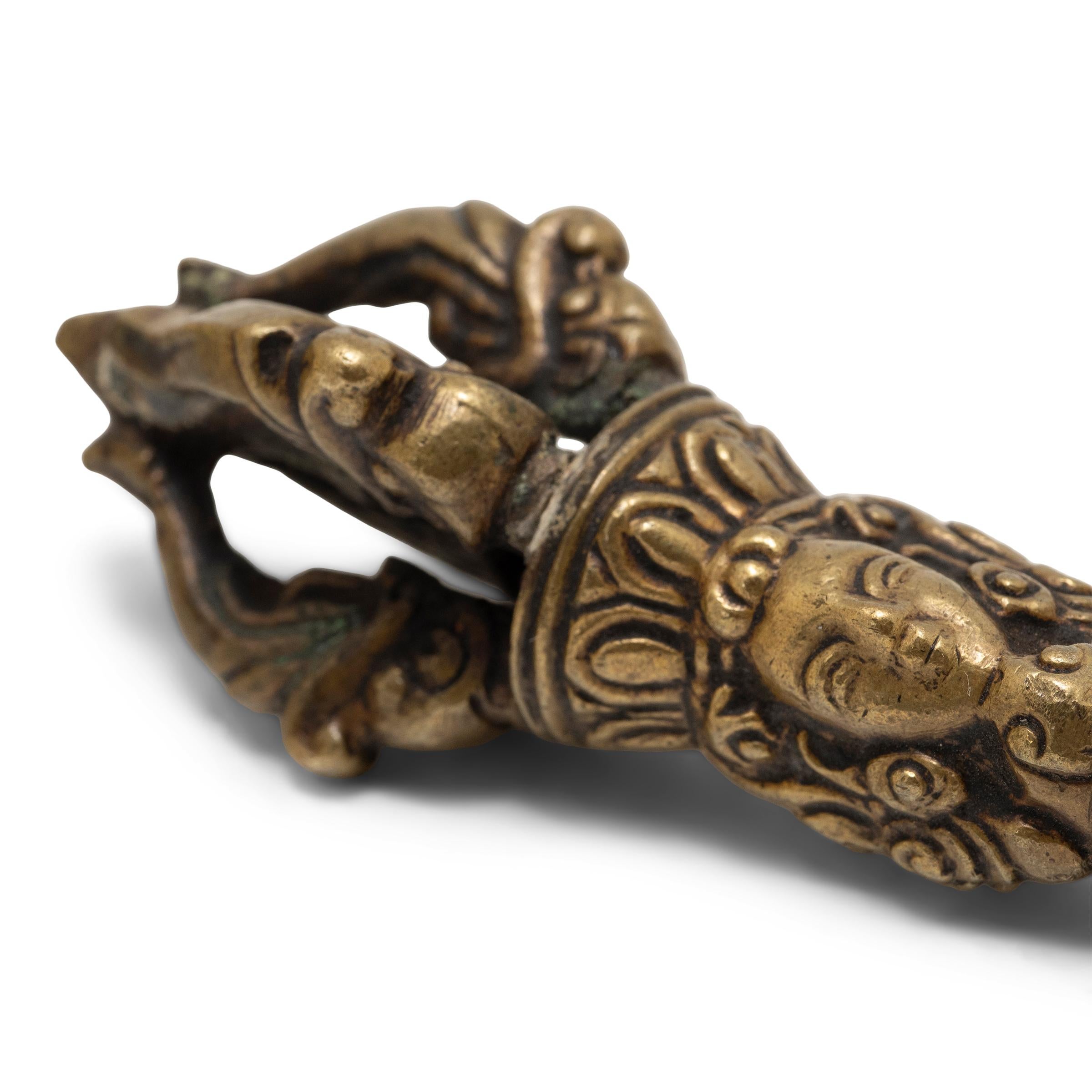 Kleiner tibetischer Ritual-Glockengriff, um 1850 im Zustand „Gut“ im Angebot in Chicago, IL