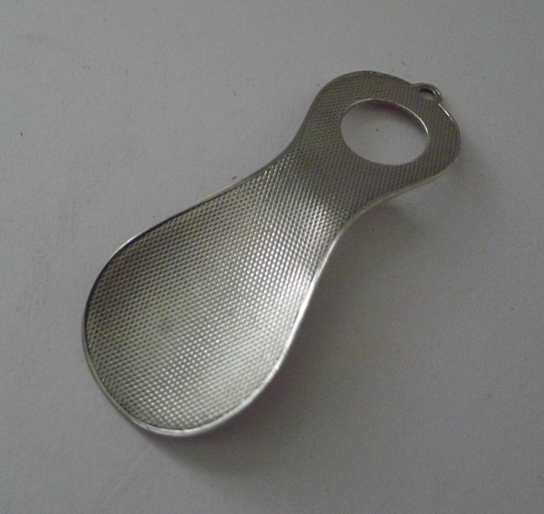 British Petite Travel / Pocket Solid Silver Shoehorn - 1928 For Sale
