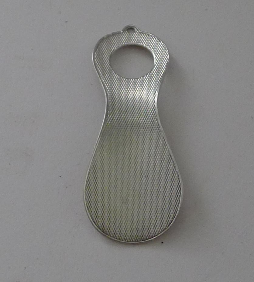 Petite Travel / Pocket Solid Silver Shoehorn - 1928 For Sale 2