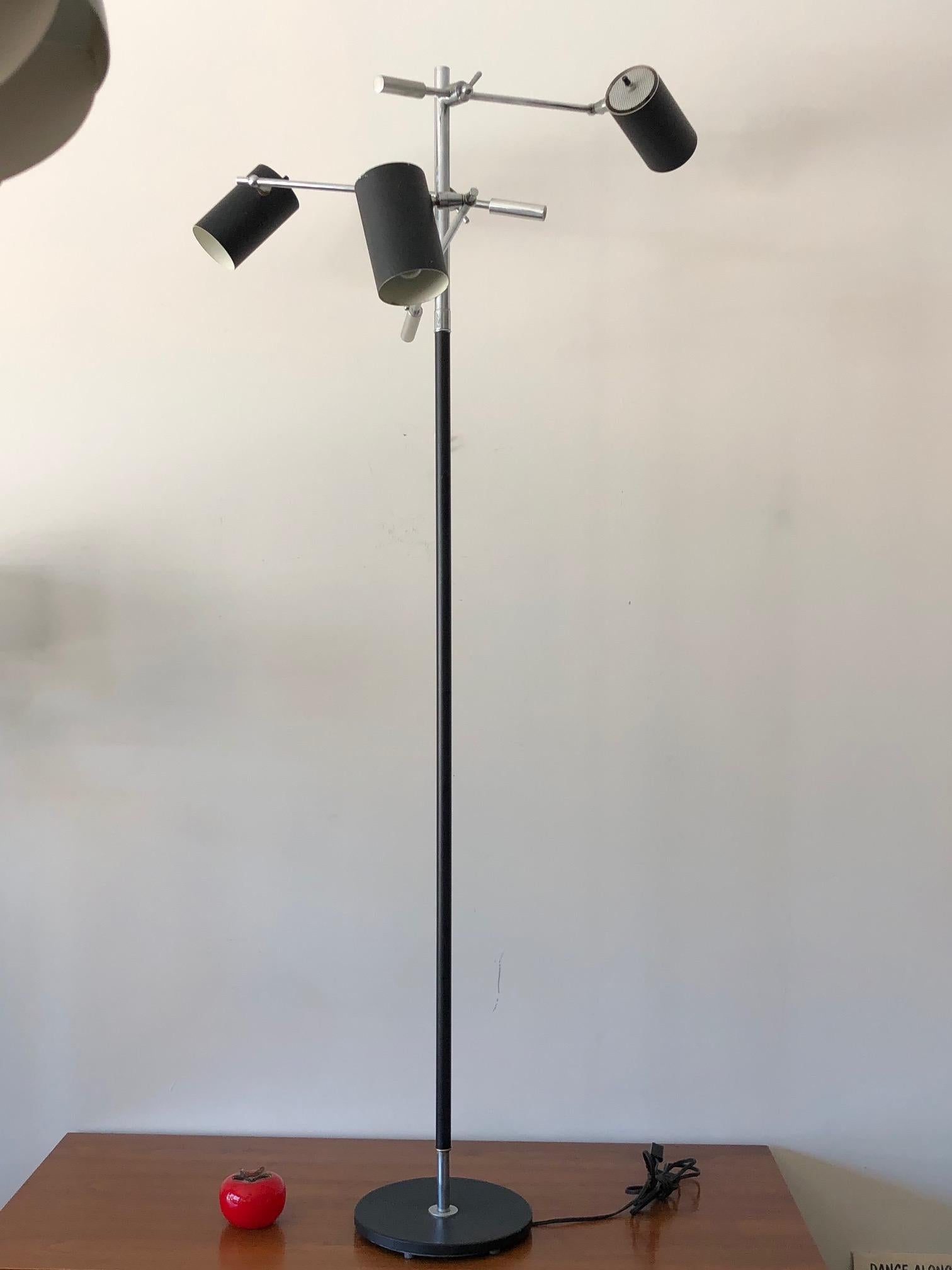 Metal Petite Triennale Style Floor Lamp For Sale