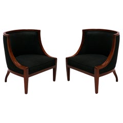 Sedie a Vasca Petite Rivestite con la tua Fabrice Rifinita Mid Century Modern