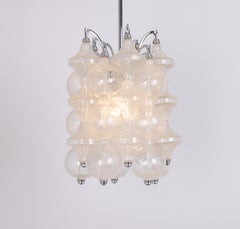 Petite Tulipan Glass Pendelleuchte von Seguso , Italien , 1960er Jahre