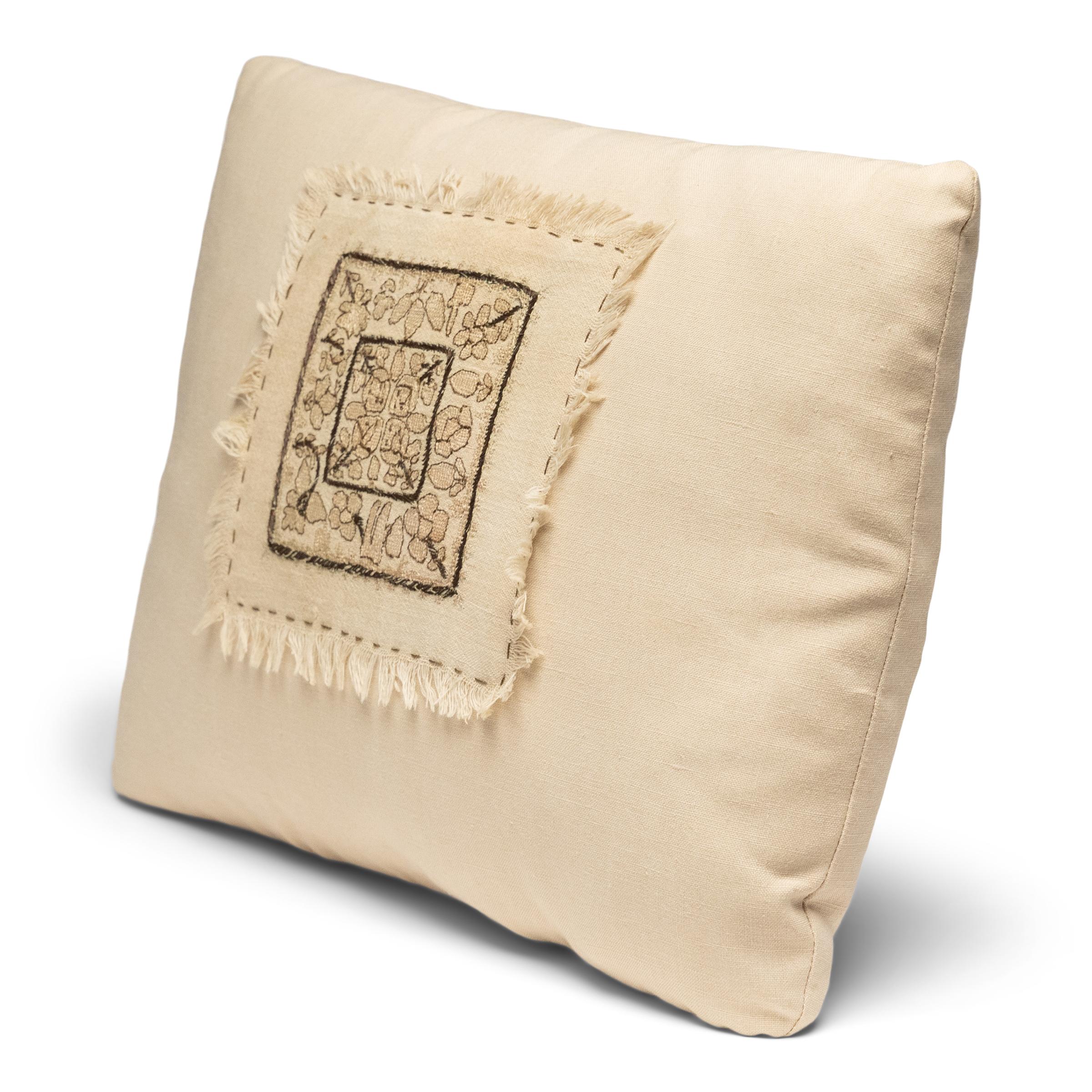 Folk Art Petite Turkish Embroidery Pillow For Sale