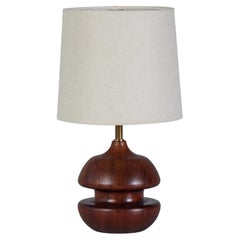 Petite Turned Wood Table Lamp