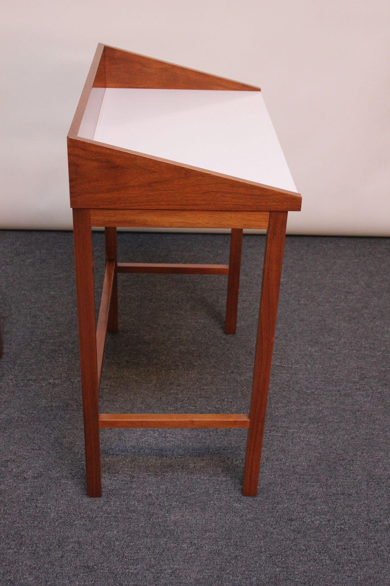 Mid-20th Century Petite Vanity/Writing Table with Stool Designed by Edward Wormley for Dunbar For Sale
