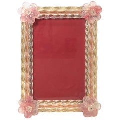 Petite Venetian Murano Art Glass Picture Frame Vintage, Italy, 1960s