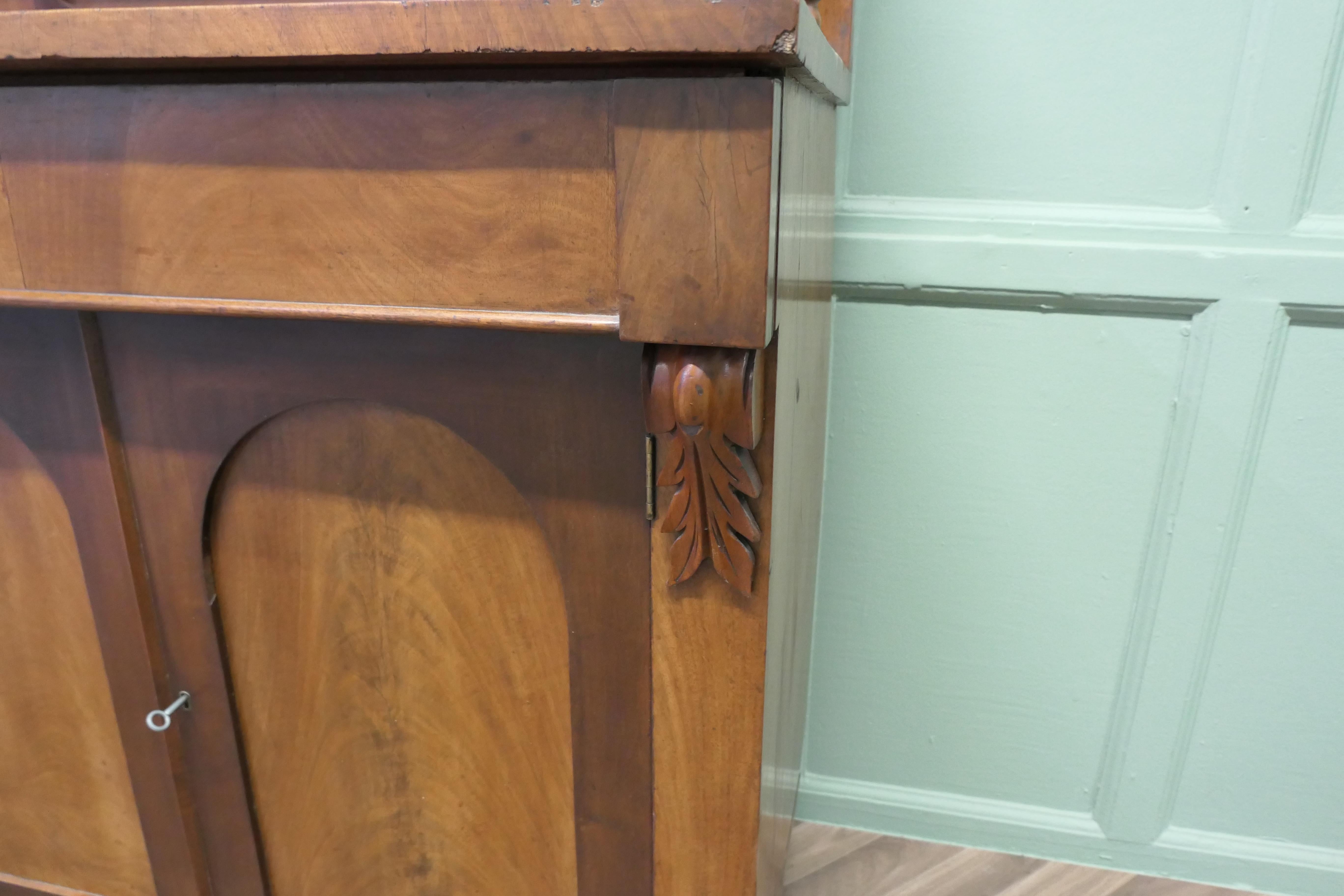 Petite Victorian Mahogany Chiffonier. For Sale 2