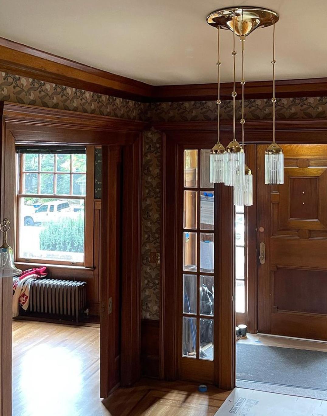 Petite Viennese Josef Hoffmann Jugendstil Chandelier, Re-Edition In New Condition For Sale In Vienna, AT