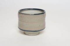 Petite Vintage Gray and Blue Studio Stoneware Vessel/Bud Vase by Deanna Nichols