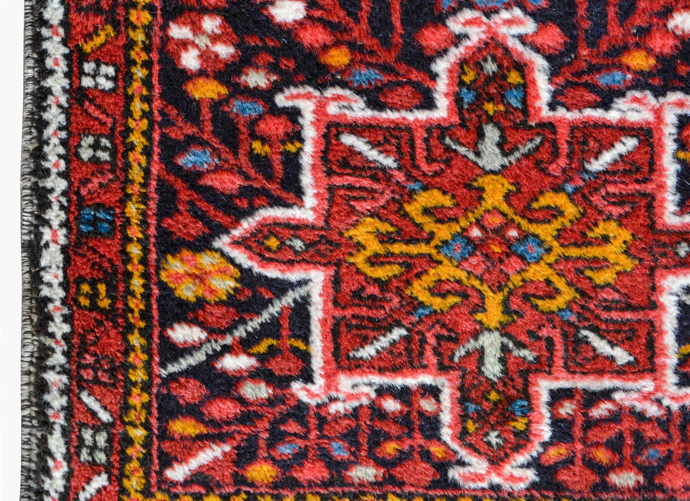 Petite Vintage Karadja Rug In Good Condition For Sale In Chicago, IL
