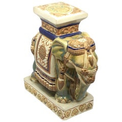 Petite Vintage Hollywood Regency Chinese Elephant Flower Pot Stand