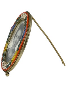 Petite Vintage Micro Mosaic Picture Frame Millefiori, Venice Italy