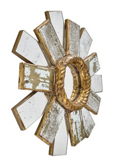 Petite Vintage Sunburst Mirror