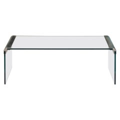 Petite Waterfall Cocktail Table in Nickel by Leon Rosen for Pace Collection