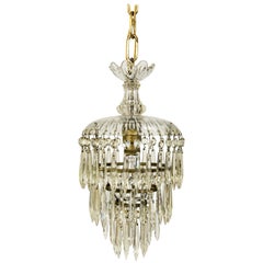 Petite Waterfall Crystal Pendant with Molded Glass