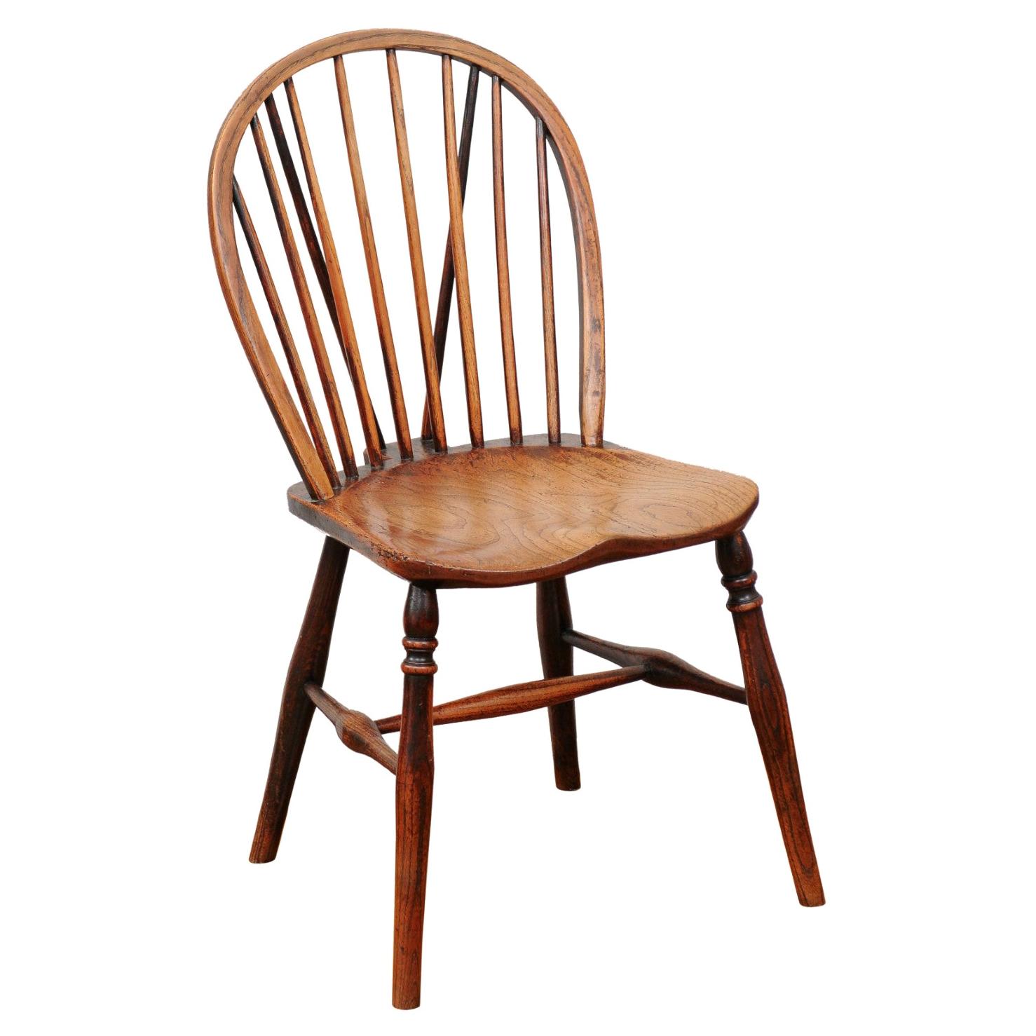 Petite Windsor Side Chair in Oak, England, circa 1890 For Sale
