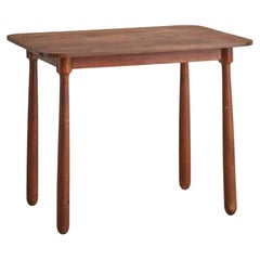 Petite Wood Console Table with Rounded Corners, Denmark 1940s