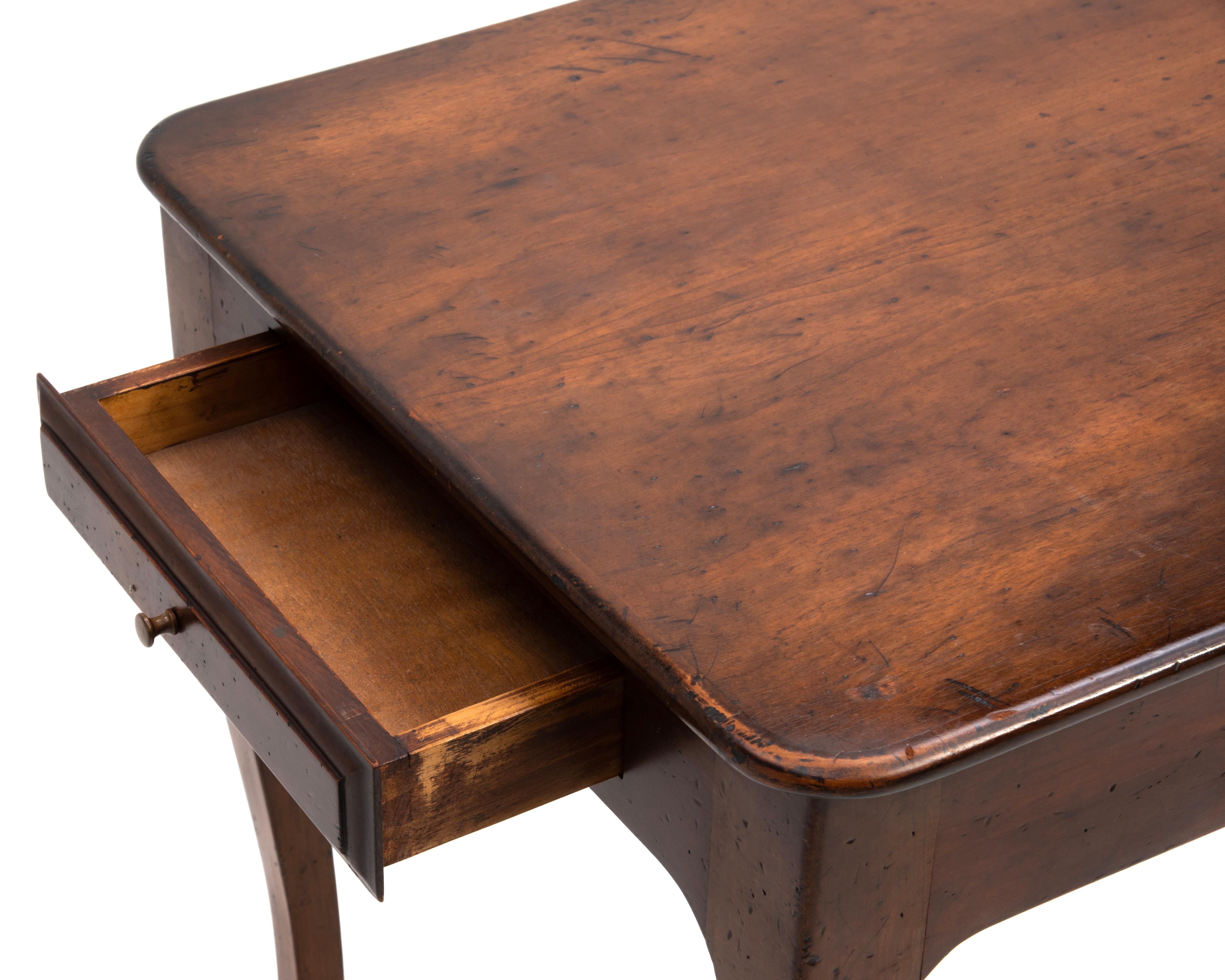 Petite Writing Desk Games Console Dressing Table Cabriole Leg Distressed Finish 2