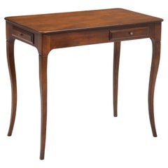 Antique Petite Writing Desk Games Console Dressing Table Cabriole Leg Distressed Finish