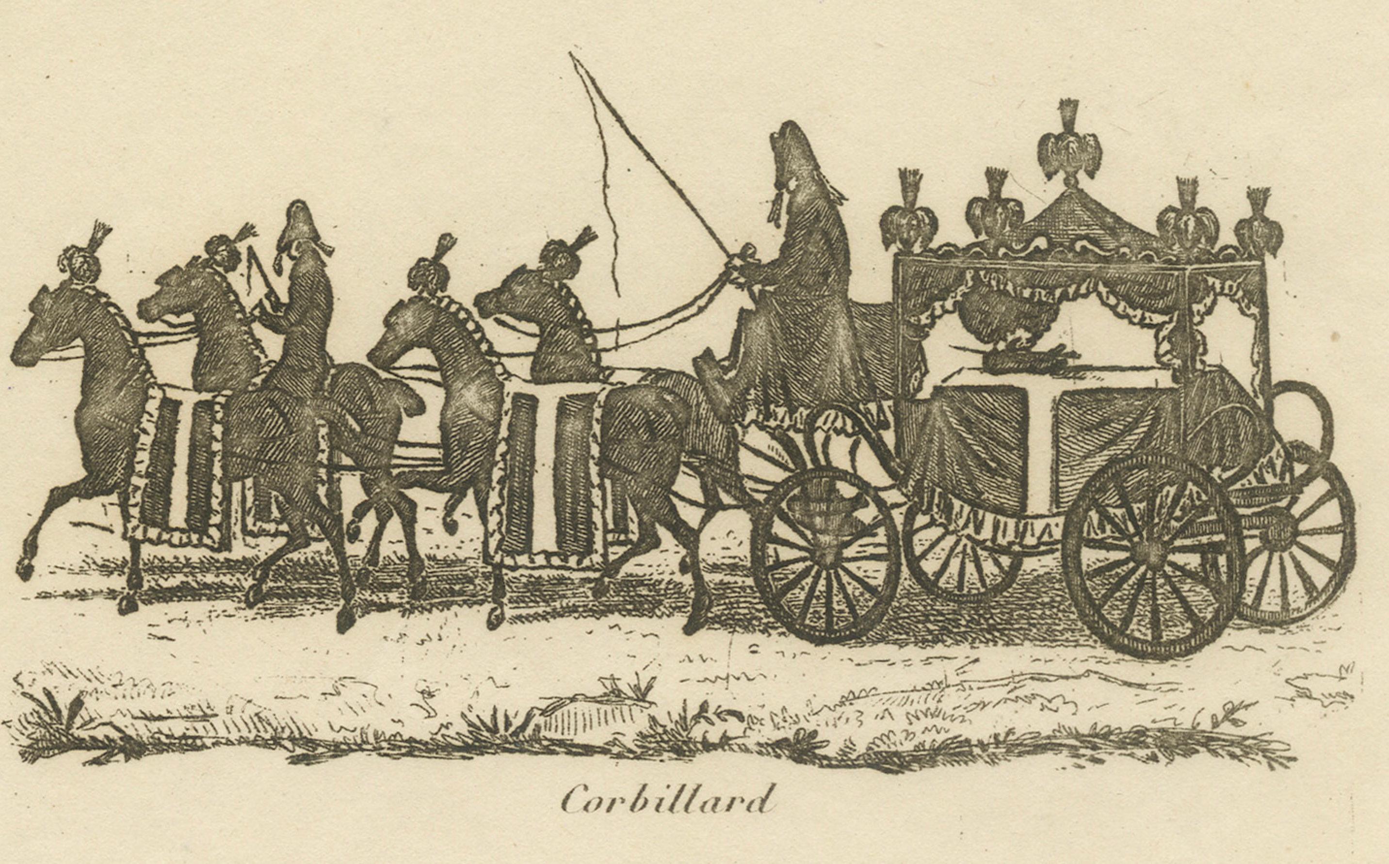 Petites Voitures Divers - Stampa antica di tipi di carrozze, Parigi, 1820 ca. in vendita 4