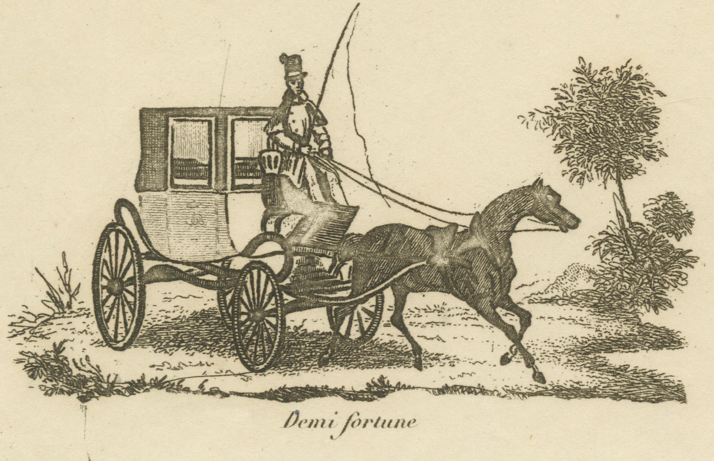 Petites Voitures Divers - Stampa antica di tipi di carrozze, Parigi, 1820 ca. in vendita 5