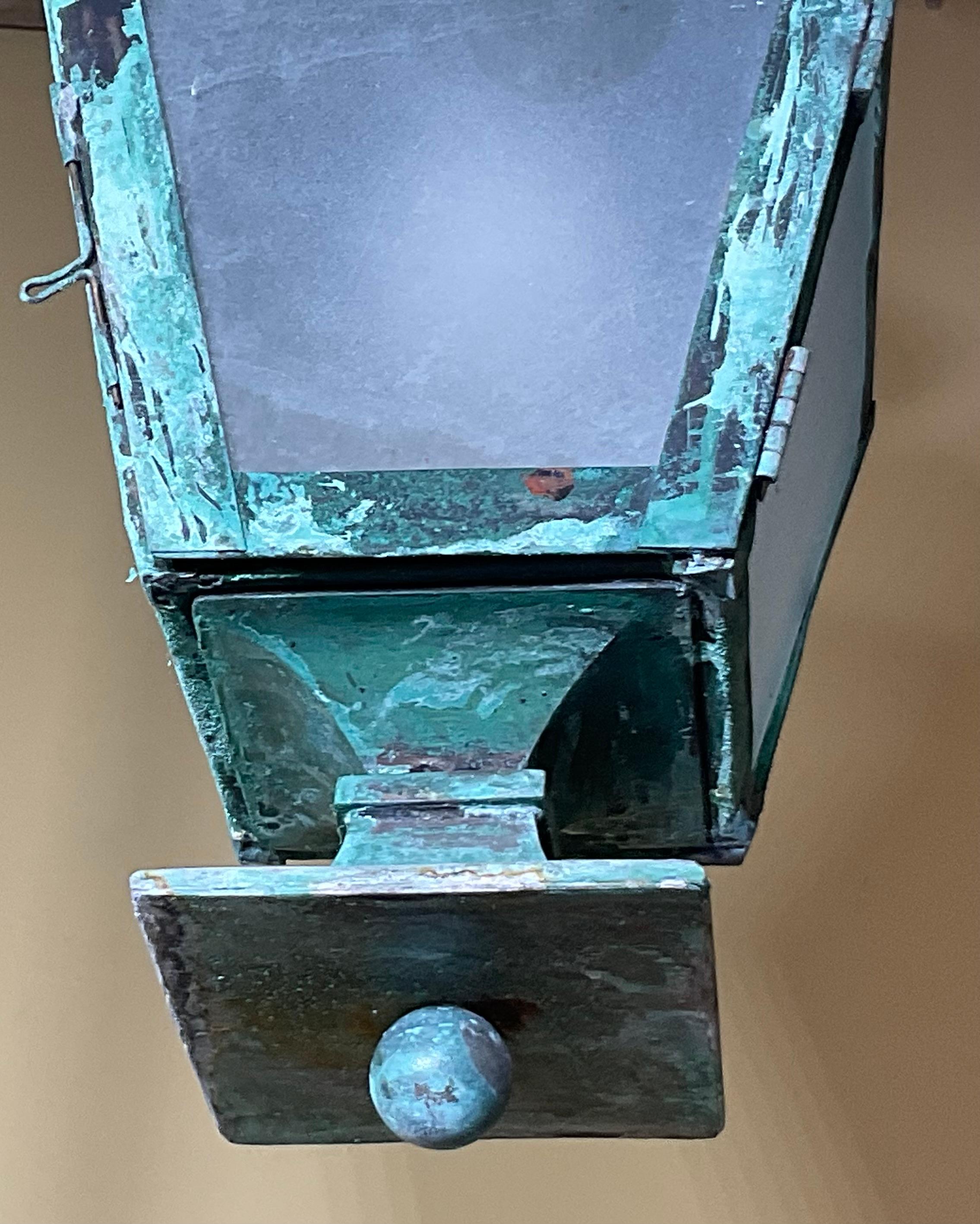 PetiteVintage copper hanging lantern - timeless beauty For Sale 1