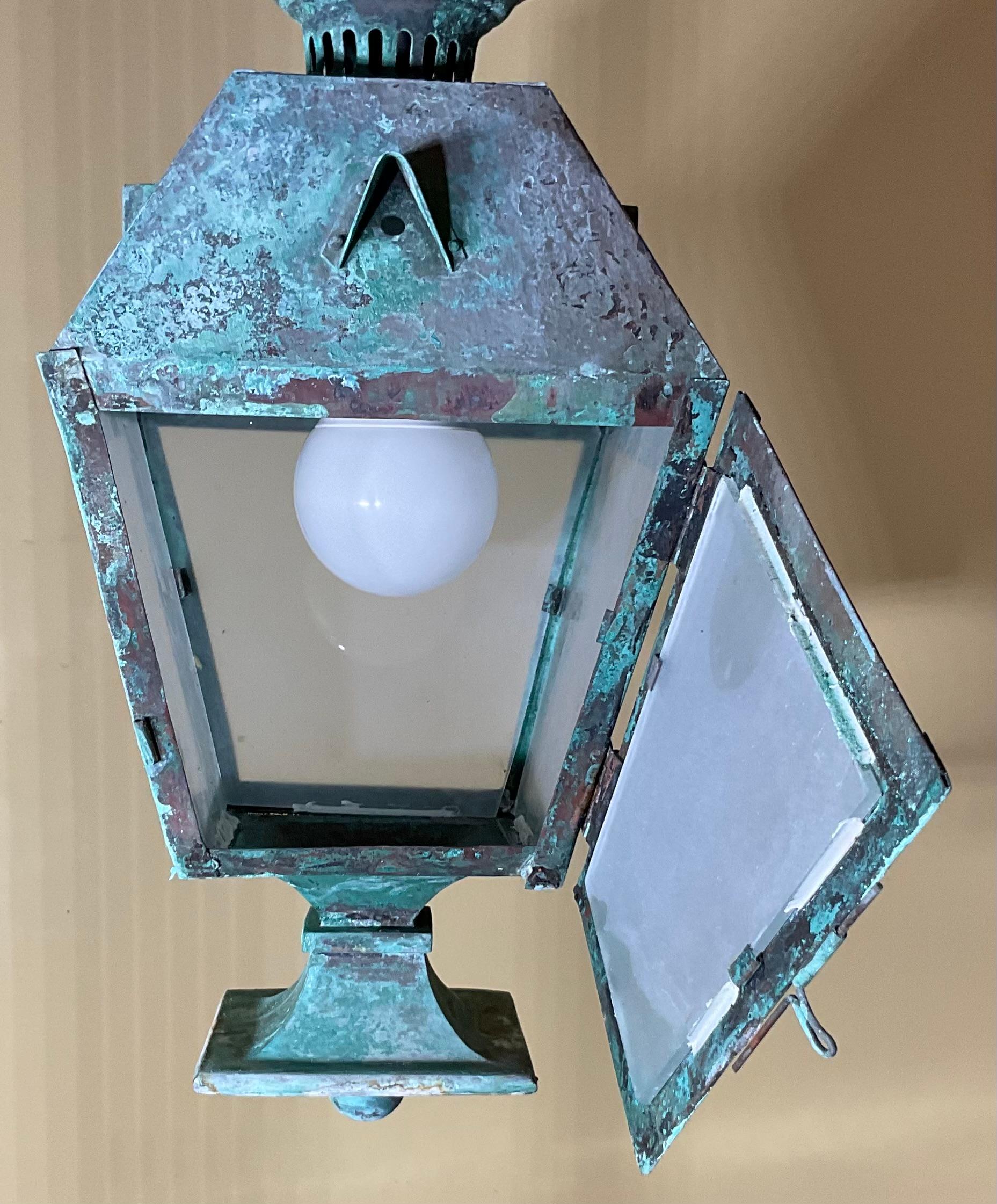 PetiteVintage copper hanging lantern - timeless beauty For Sale 2