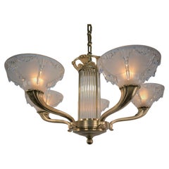  Petitot 1930's Art Deco Chandelier