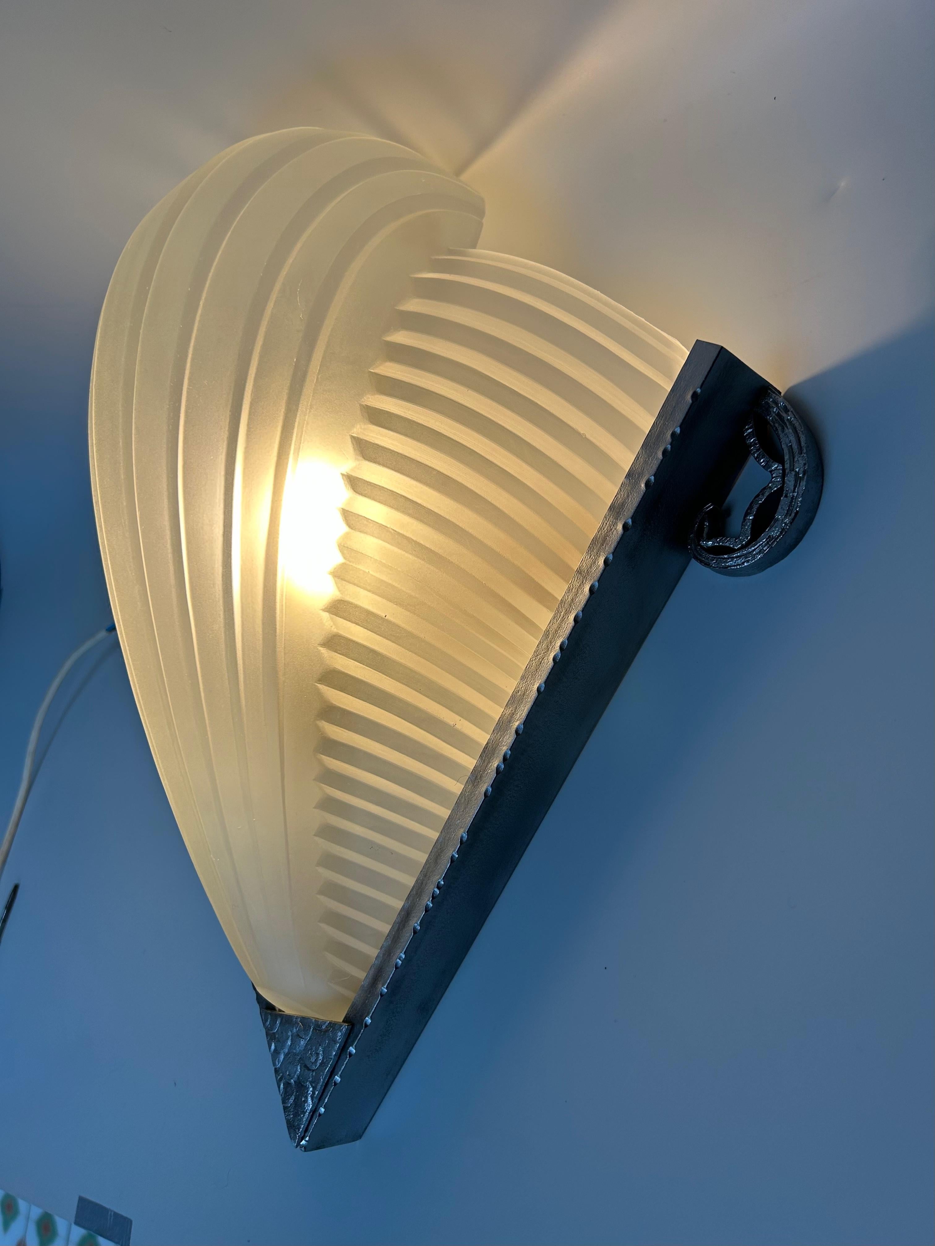 Petitot Art Deco Wall Lamp 9