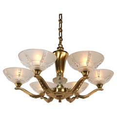 Petitot- Ezan Französischer Art Deco Kronleuchter