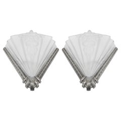 Petitot French Art Deco 2 or 4 Wall Sconces Set, 1930