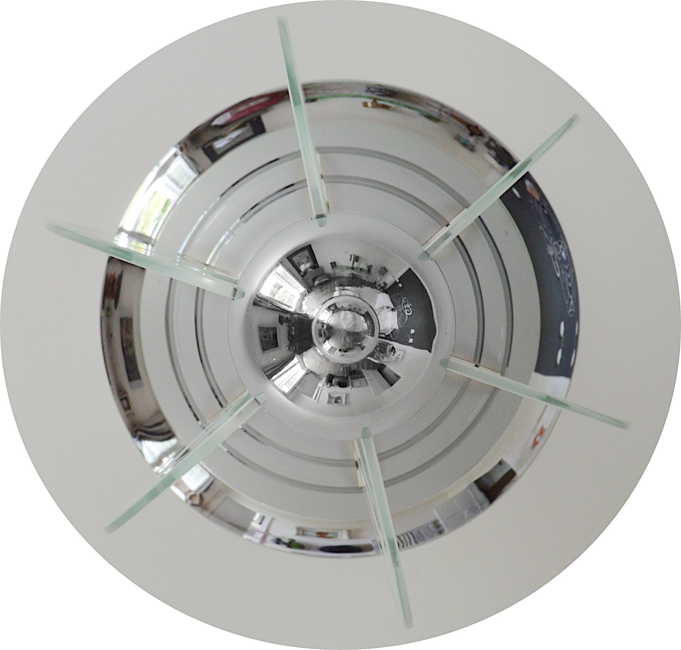 Frosted Petitot French Art Deco Modernist Chandelier, 1920 For Sale