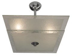 Lustre Art déco moderniste français Petitot, 1920