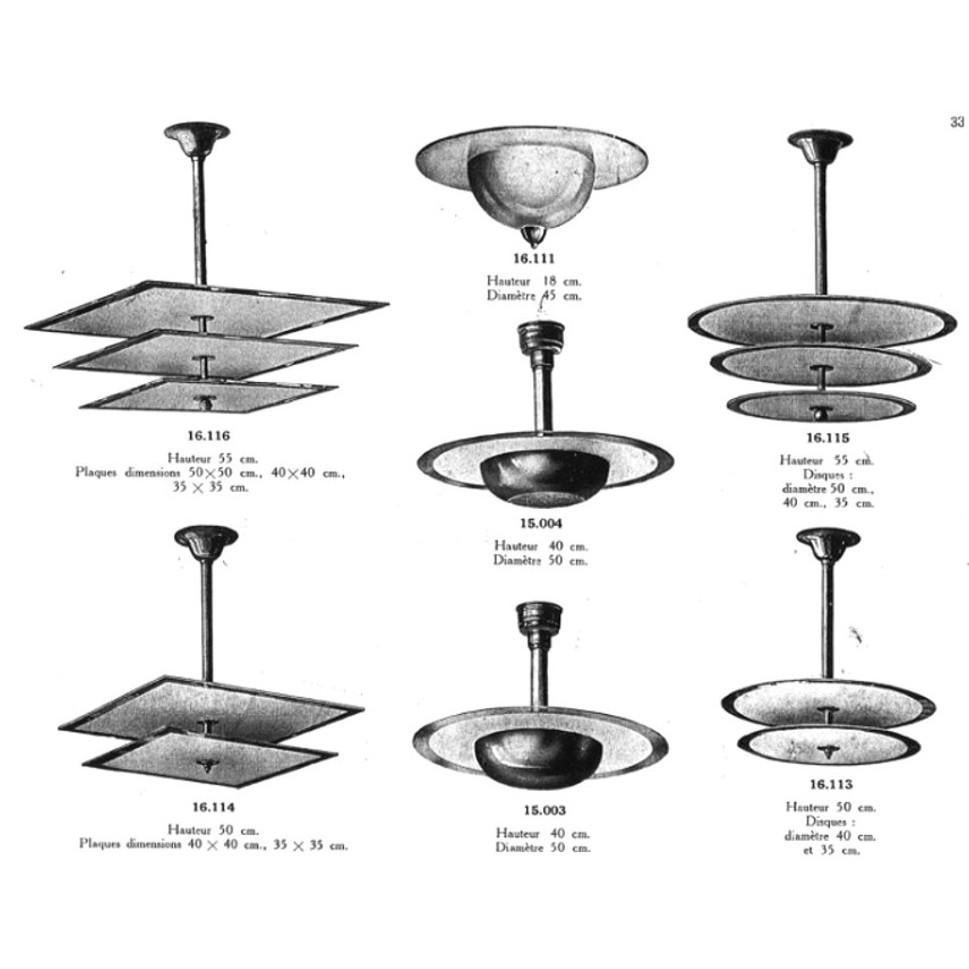 Vetro Lampadario francese Modernista Art Deco PETITOT, 1920 in vendita