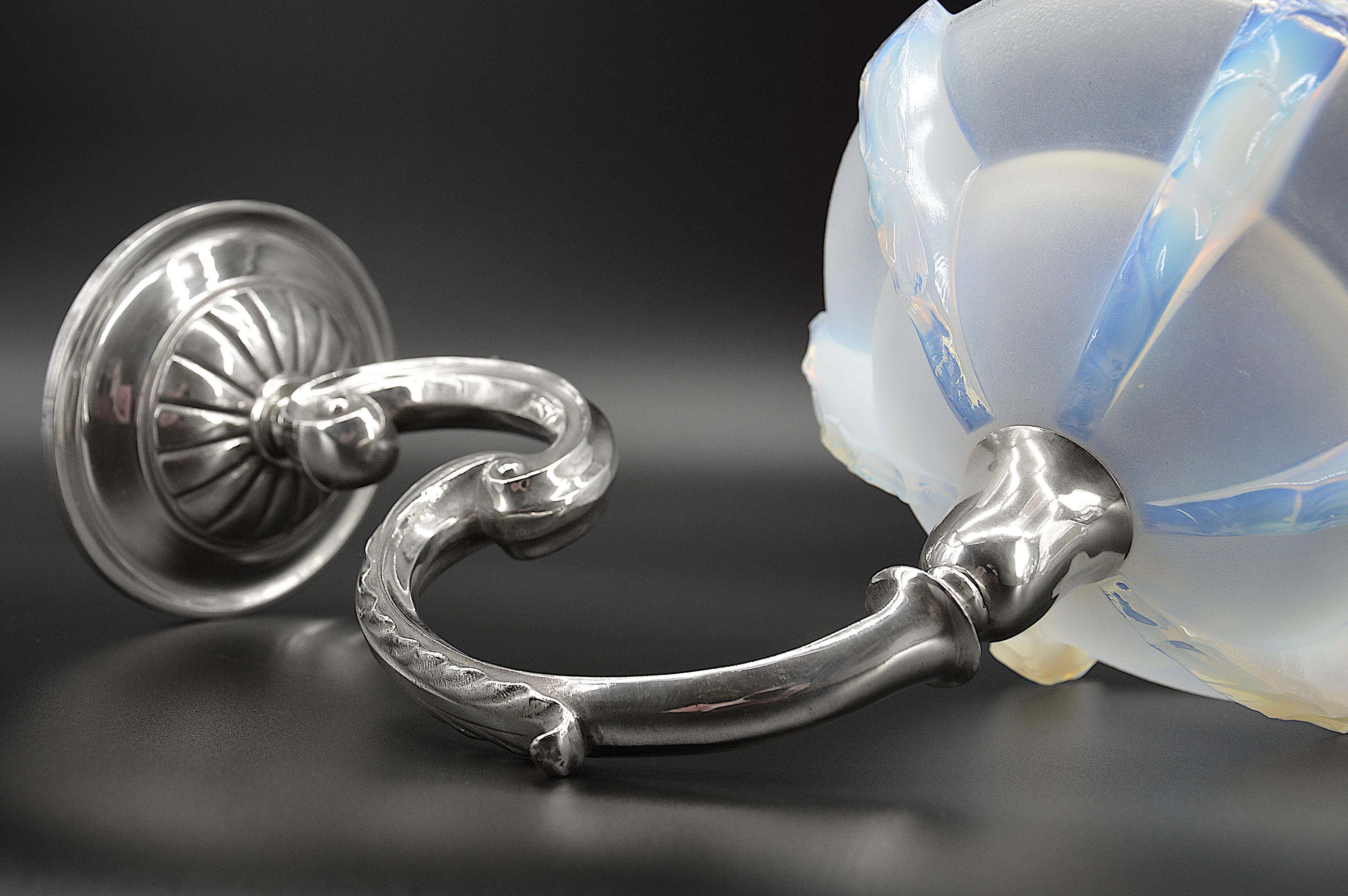 Petitot / Gauthier French Art Deco Wall Sconce Pair, 1920 en Excelente estado para la venta en Saint-Amans-des-Cots, FR