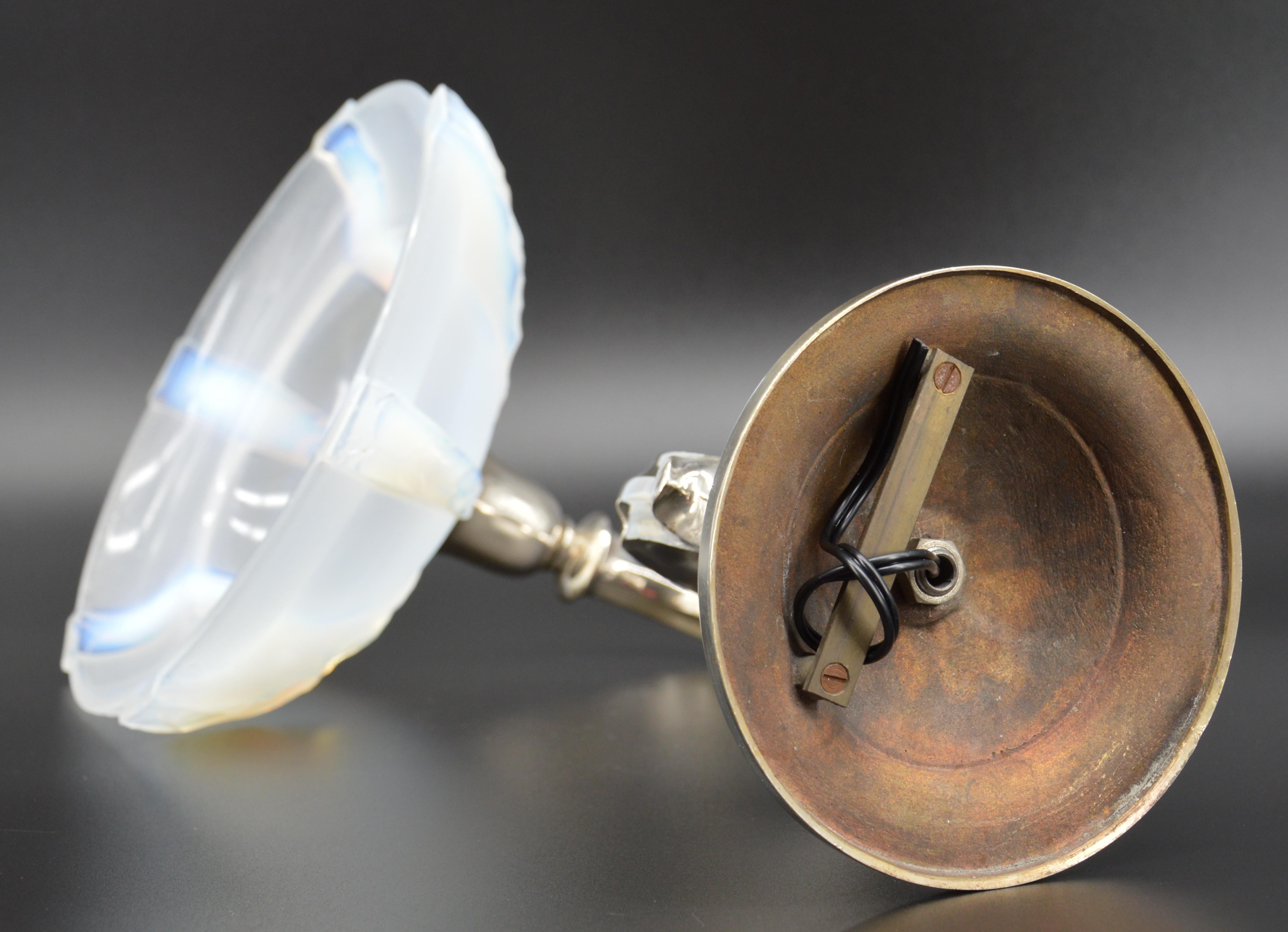 Petitot / Gauthier French Art Deco Wall Sconce Pair, 1920 Bronce en venta