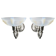 Petitot / Gauthier French Art Deco Wall Sconce Pair, 1920