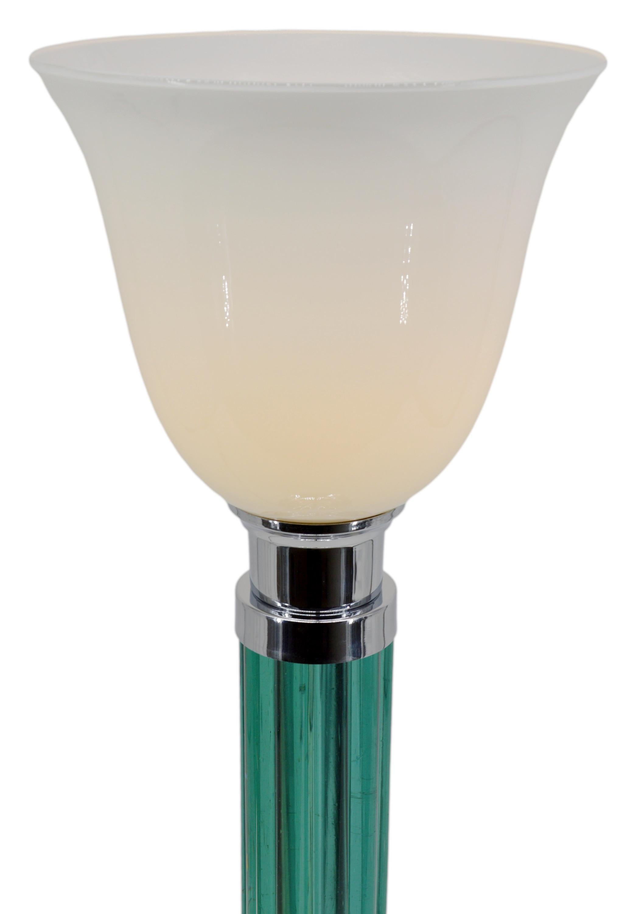 PETITOT Paire de grandes lampes de table à tige Art déco moderniste, 1920 en vente 2