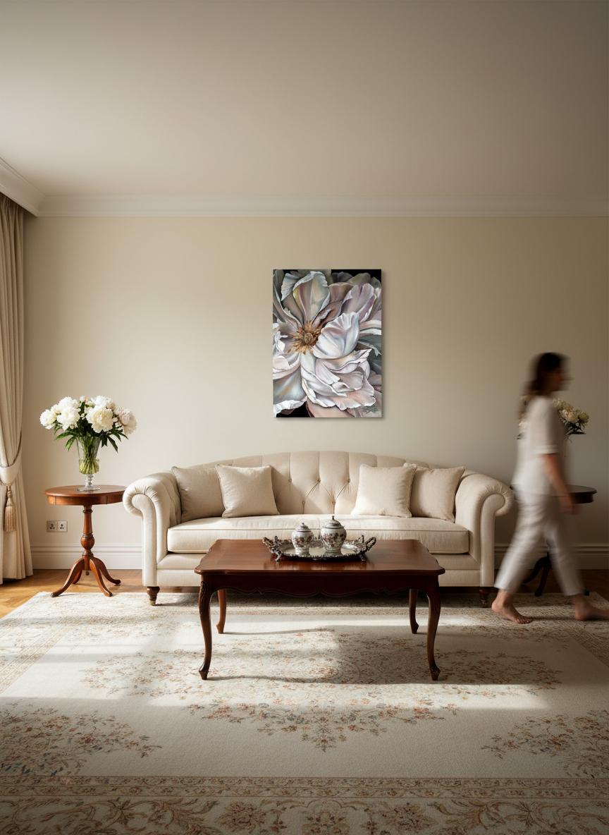 Dissolution of Form - Gray Still-Life Painting by Petiuk Olga