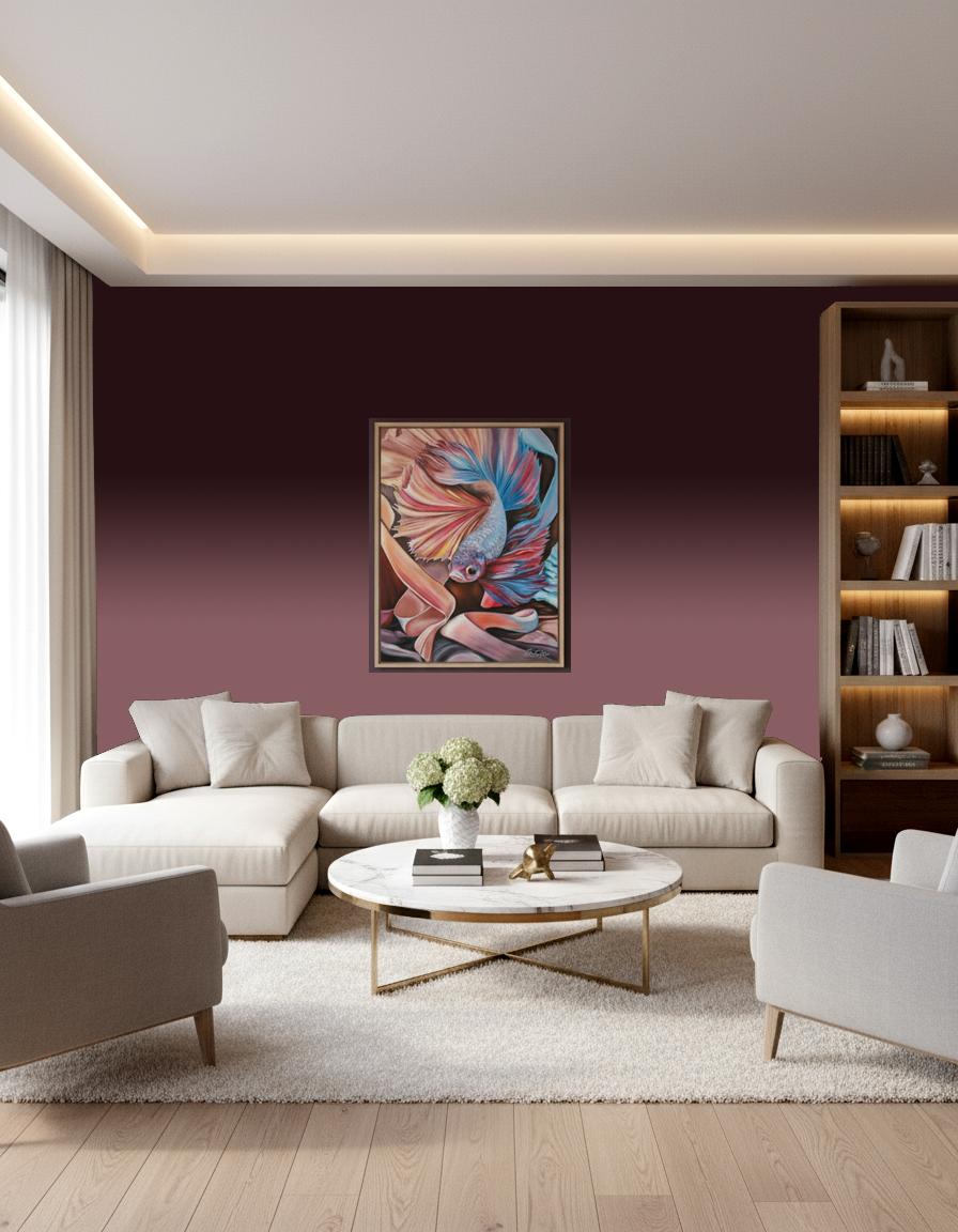 Durchs Licht treiben (Braun), Landscape Painting, von Petiuk Olga